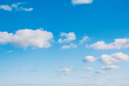Clouds in the blue sky, natural backgroundの写真素材