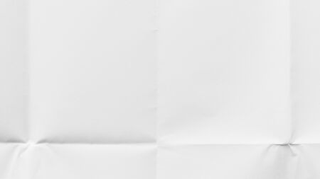 Clean white paper with creases, texture backgroundの写真素材