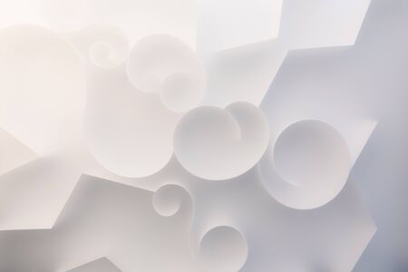 Shapes and lines on white background, abstractの写真素材