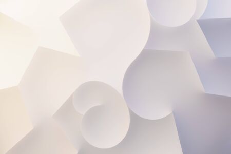 Shapes and lines on white background, abstractの写真素材