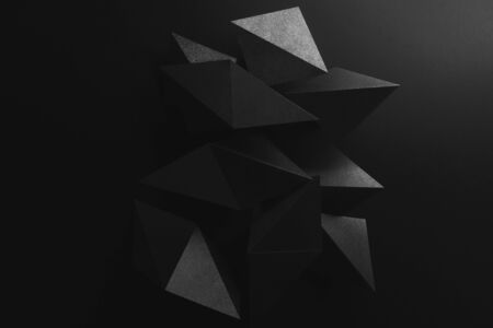 Composition abstract made elements of paper, geometricの写真素材