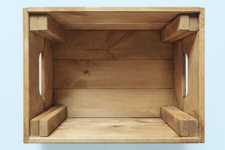 Close-up of rustic wooden box, texture backgroundの写真素材