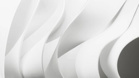 pattern made with curved elements, architecture abstract, 3d illustrationの写真素材