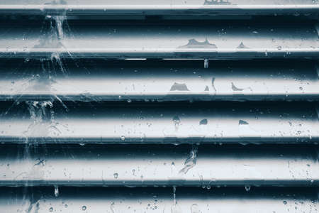 Rainy day, drip water on the shutter, detailの写真素材