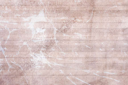 Close-up of sheet music without notes, background textureの写真素材