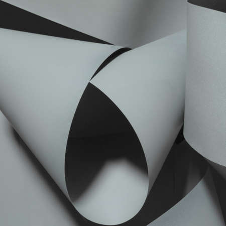 Gray element close-up, detail of silvery shapeの写真素材