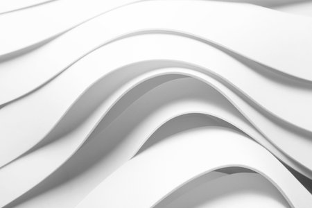 Abstract composition made of curved elements