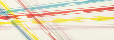 Grunge texture pattern, colorful lines on white paperの写真素材