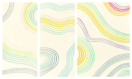 Parchment paper with colorful lines, texture backgroundの写真素材