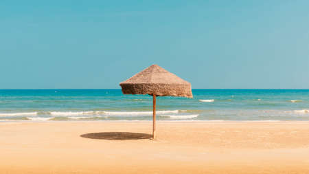 End of season beach, beautiful view in seasideの写真素材