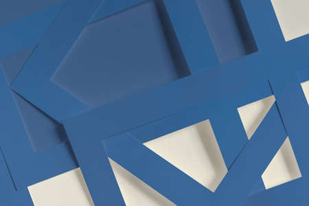 Abstract background, blue lines on white surface, 3d illustration