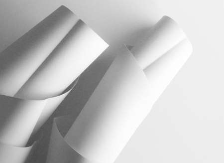 White shapes made paper, abstractの写真素材