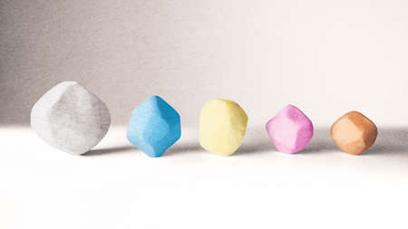 Colorful plasticine balls close-up, texture background