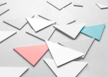 Triangular shapes abstract composition