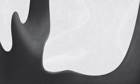 Abstract shape isolated on white, futuristic backdrop, 3d illustrationの写真素材