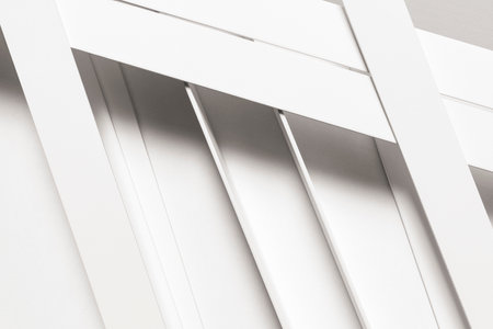 Abstract white stripes background. Image 3d illustration.の写真素材