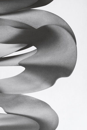 Abstract shape isolated on white, futuristic backdrop, 3d illustrationの写真素材