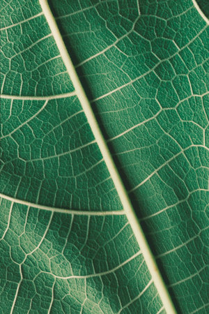 Close-up of green leaves, natural backgroundの写真素材