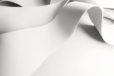 Fluid white shapes, abstract backgroundの写真素材