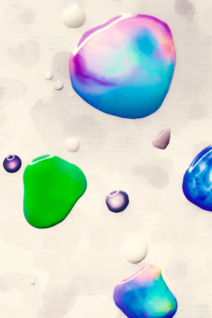 Abstract watercolor background. Colorful drops of paint on a white background.