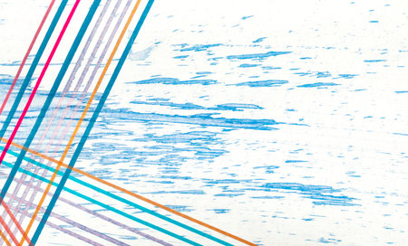 Abstract background with stripes, watercolors on paper textureの写真素材