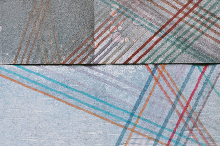 Abstract background with stripes, watercolors on paper textureの写真素材