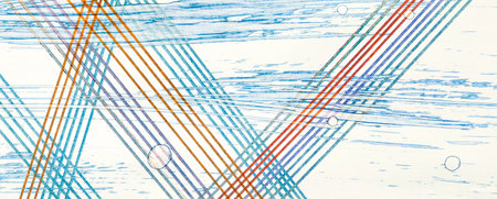 Abstract background with stripes, watercolors on paper textureの写真素材