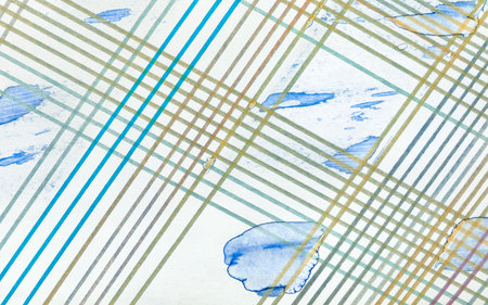 Abstract background with stripes, watercolors on paper textureの写真素材