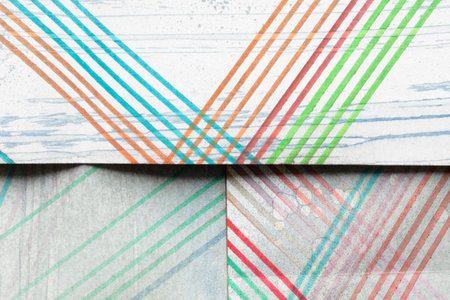 Abstract background with stripes, watercolors on paper textureの写真素材