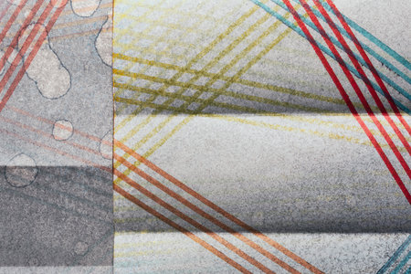 Abstract background with stripes, watercolors on paper textureの写真素材