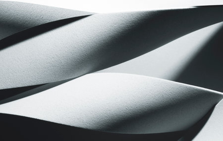Close up of wavy elements, abstract 3d illustrationの写真素材