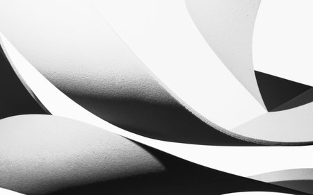 Close up of wavy elements, abstract 3d illustration