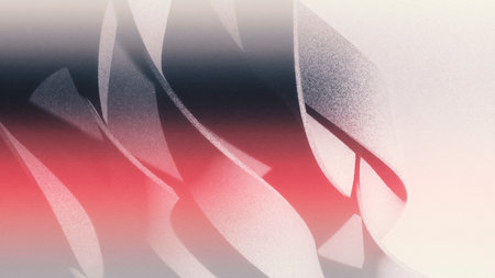 Iridescent, shapes in motion; abstract background; 3d illustrationの写真素材