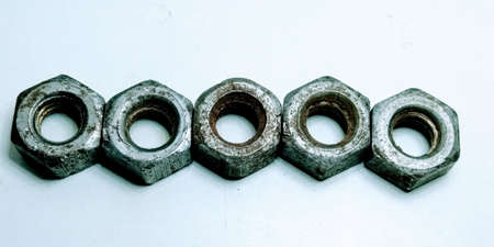 Bolts isolated on white backgroundの写真素材