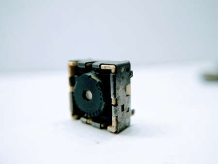 Camera on white background