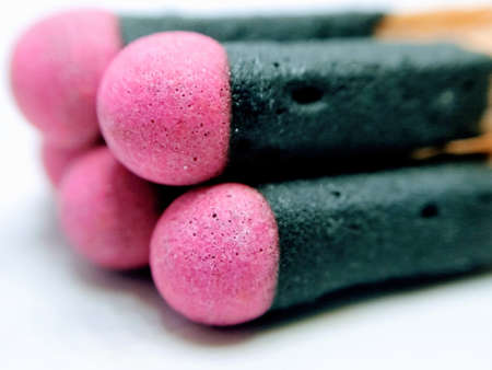 Fire sticks on white backgroundの写真素材