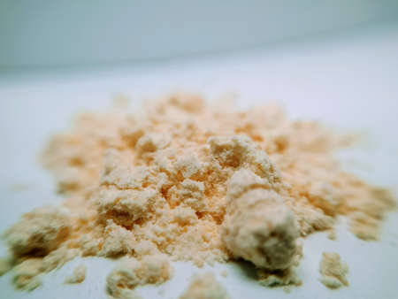 Gram flour isolated on white backgroundの写真素材