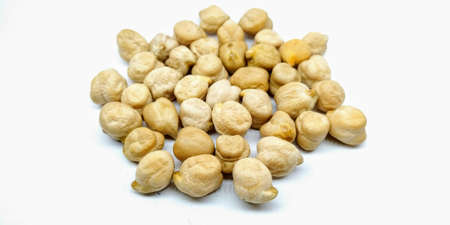 A picture of chickpeas isolated on white backgroundの写真素材
