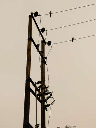 A picture of electric wires