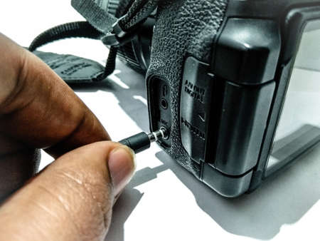 A picture of audio jack in camera