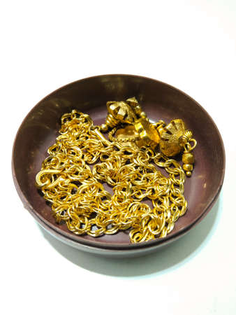 A picture of gold jewellery
