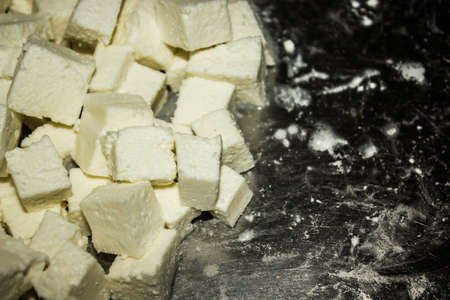 A picture of paneer slices