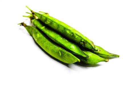 green pea with white background