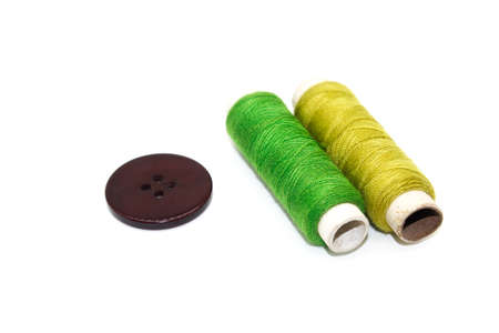 A picture of thread roll with white background
