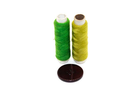 A picture of thread roll with white background