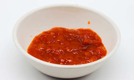 A picture of tomato sauce in bowlの写真素材