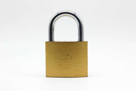A picture of padlock isolated on white background
