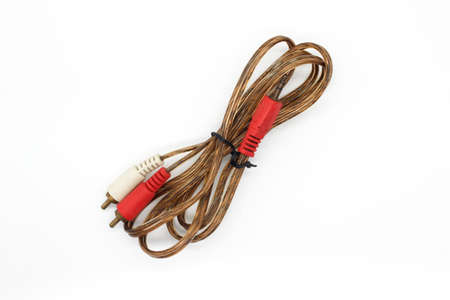 A picture of audio cable isolated on white background