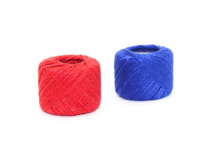 A picture of thread spools isolated on white background