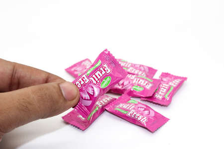Noida , Utter pardesh , india - october 18 2021 , Chewing Gum , A picture of Chewing Gum isolated on...
